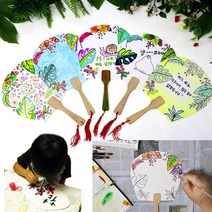 부채만들기 나뭇잎부채/나무손잡이/무지부채/꾸미기/캘리그라피/어린이집/초등/중학교, 나뭇잎부채