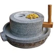 옛날 맷돌 수제 두유 제조 두부 콩물 전통 수동, 맷돌 35x45cm