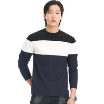 데이블랙 남성용 줄무늬 긴 팔 티셔츠 DBL001101091