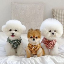 고양이김장조끼 깔깔이 강아지 할매옷 꽃무늬 베스트, 핑크조끼