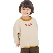 예스노박스티 아동용 안감기모 박스티 면 100% 국내제작
