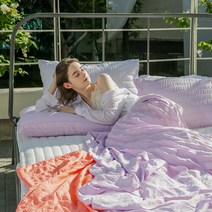 라이크홈 스노우 인견필 홑이불세트 S/SS 링클라일락