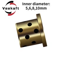 2PCS 베어링 MPFZU 내경 5 6 8 10mm 어깨 얇은 벽 오일 프리 부싱 JFB 플랜지 흑연 구리 슬리브, 18 10-30(10x12x30-16x2), 01 2 개, [01] MPFZU