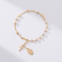 도로시 14k 삼색볼 1단 묵주팔찌