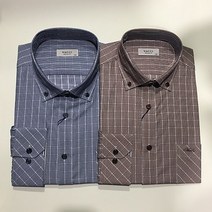 바찌(VACCI) VD1I3PR521 버튼다운 체크 레귤러핏 긴팔남방 셔츠