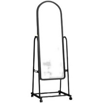 바퀴전신거울 피팅룸 모던 전신경 브래킷 홈데코 카페, 38 x160 화이트