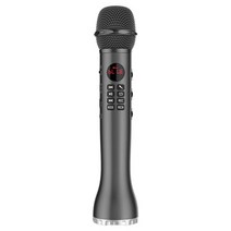공연용 무선 마이크 노래방 핀 블루투스 유튜브 핸드 휴대용 condenser karaoke soundbar handheld uhf 스피커 야외 파티 웨딩 바 라이브, 검은색