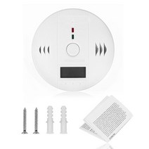 미세먼지측정기 공기 품질 모니터 일산화탄소 센서 CO 감지기 알람 LCD 디스플레이 85db 경고 홈 안전 보호, [02] White