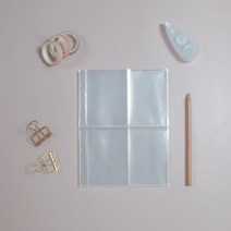 국산 6공 다이어리 A5 포토카드 포카 바인더 클리어 파일 파우치 [10매], 09_6공 포카_세로하프형 양면 국산 A5 [10매]