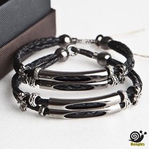 뱅글스 [뱅글스]뱅글스[BANGLES] 가죽팔찌/남자팔찌 앤틱 블랙