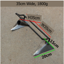 긴자루 수동 쟁기 호파 홉파 홉퍼 호미 괭이 갈쿠리 골 내는 타는 기구 농기구 밭갈기, 35cm wide