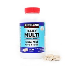 커클랜드시그니춰 데일리 멀티비타민1 515mg x 500정 코스트코 대용량 영양제, 1개, 기본