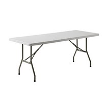 [캠핑테이블의자6세트] 상도가구 브로몰딩 접이식테이블 1800 야외 캠핑 행사용 피크닉 테이블 (다리접이식), 화이트(CO)