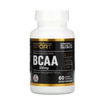 CGN 캘리포니아 골드 뉴트리션 BCAA 분지 사슬 아미노산 500mg 60 베지 캡슐 l 엘 류신 이소류신 이소루신 발린 Valine Isoleucine