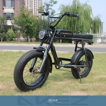 부강샵 전기이륜차 전기 자전거 레트로 E-BIKE 20*4.0 인치 48V 1500W 18Ah S3RX 배터리 크로스 컨, 03 MULTI, 02 500W18Ah