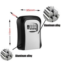 소형금고 돈통 금전함 미니 가정용금고 안전한 열쇠 상자 어스워드 장식 키 코드 저장 잠금 벽걸이 암호, 03 all Metal