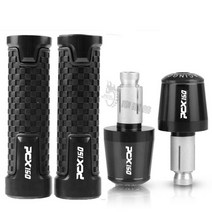 pcx윈드스크린 롱스크린 오토바이 78 quot 22mm 핸들 그립 핸들 바 핸들 바 엔드 캡 혼다 pcx150 pcx 150 2019 2021 2020 2013 2016, 4-pcx150 로고
