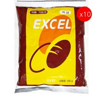[더착한푸드]엑셀제빵개량제(선인 500g) 10개 식자재마트 대용량 업소용 제방개량제 선인개량제 제빵용첨가제 빵반죽안전화제