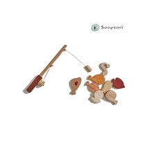 Soopsori [숲소리] 낚시 세트 원목 장난감