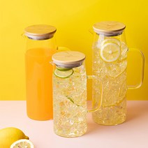 다오라인 내열유리 뚜껑 물병 티도요 1000 1200 1500, 내열유리물병1200ml