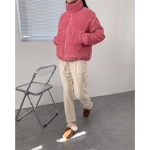 골덴 스트링 패딩 점퍼