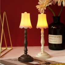 빈티지 엔틱 미니 감성 조명 램프 스탠드 무드등 테이블, 01 화이트