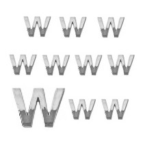쁘띠팬시 입체문자 스티커 30 x 30 mm, 은색 W, 10개입