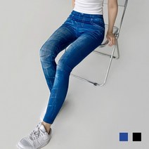 얼룩라벨 스키니진 스판 레깅스 -2475A 데님청 페이크진