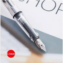 만년필 싸인 서명 볼펜 캘리그라피 세트 평행 투명 아트 잉크 펜 고딕 아랍어 이탈리안 0.7/1.1/1.5/1.9/2.5/2.9mm 펜촉 사무 용품, [05] 1.5mm