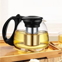 내열주전자 로하티 내열유리 티포트 1L 거름망차주전자