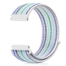 AVOD 22mm 나일론 스포츠 퀵 릴리즈 교체 밴드 틱워치 프로/갤럭시 워치3 45mm/갤럭시 46mm 기어 S3 프론티어/클래식(블루 핀스트라이프 22mm)와 호환, Blue Pinstripes