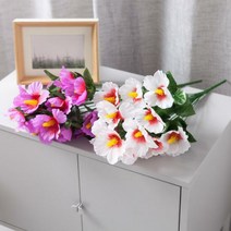 (3+2)무궁화부쉬 52cm 조화 꽃 성묘 산소 FAGAFT, 화이트
