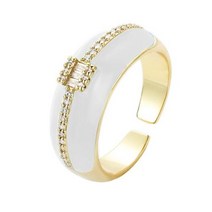 기타잡화 에나멜 오픈 조정 손가락 반지 캔디 여성을 위한 다채로운 네온 반지 형광 패션 구리 지르콘 포장 주얼리, 조절 가능+R545-10