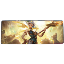 롤 LOL 디자인 마우스 패드 79종 시리즈 리그 오브 레전드 장패드 3mm 두께, 800x300mm + 3mm개, 영광스러운 소녀