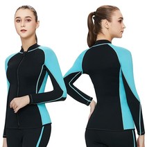 HIGI Flexel 잠수복 상의 남성 2mm 남성 상의 차가운 물에서 따뜻함을 유지 전면 지퍼 재킷 서핑 카약 스노클링 패들 보딩용 블랙 스몰 4446008749, X-Large