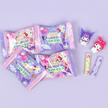 산리오 캐릭터즈 랜덤 피규어 연필캡 귀여운 연필뚜껑 어린이 초등학생 캐릭터 학용품 선물 사은품 복불복, 단품