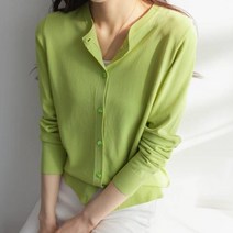 옷자락 [옷자락] 여자 봄여름 라운드넥 단추 아우터 가디건