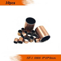 SF1 0808 8x10x8mm PTFE 복합 부싱 오일스 건식 DU 자 윤활 소결 부시, 한개옵션0