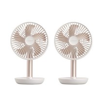 루메나 탁상용 무선 선풍기 2개 - 로즈화이트+로즈화이트