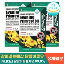 캐나다산 달맞이 유 꽃 종자유 감마리놀렌산 여성 생리 영양제 식약처 인증 콜레스테롤 혈행 월경전 불편함 개선 달마지 감마 놀랜산 리놀레산 리놀렌산 60캡슐, 60캡슐 x 3박스