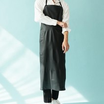 3초쿨 방수 앞치마 식당 주방 공장 수산 시장 정육점 횟집 예초작업 앞치마, 블랙, 1개