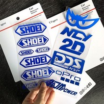오토바이용품 바이크용품 오토바이악세사리 레이저 레인보우 반사 상어 사이드 스트립 자전거 헬멧 스티커 자동차 스타일링 비닐 데칼 for yamaha tmax hrc ninja, 2 세트 블루
