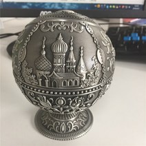 유럽 골동품 글로브 유형 재떨이 독수리 그림 주석 합금 홈 오피스 장식, 01 silver