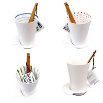 Spin - Mug Saucer / Stirrer Set, 화이트(white), 옵션선택