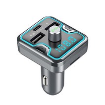 무선 핸즈프리 차량용 키트 FM 송신기 MP3 플레이어 듀얼 USB 충전기, 이