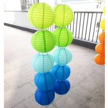 등불 축제 연등 DIY 연꽃등 연등만들기 불교 용품, 불교 등불 연등 20cm 시원한 색상 10개입