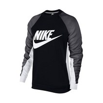 [NIKE] 나이키 스포츠웨어 컬러블럭 크루넥 블랙 AR6213-010