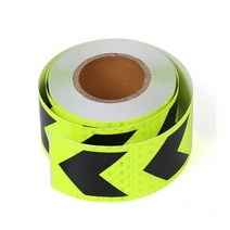 반사스티커 안전경고 테이프 화살표 교통안전 10cm, 옐로우 레드 10cm x 3m