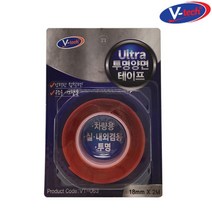 18mmx2m DIY 생활공구 투명양면테이프 강한접착력 상자마킹 촬영필수품 소품고정 박스테잎