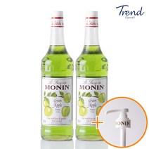 모닌 그린애플 시럽 1000ml 2개+모닌 전용 시럽펌프 1개(트루시트러스 사은품)